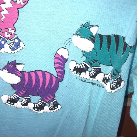 1990 cat wrap around t-shirt - Picture 3 of 7